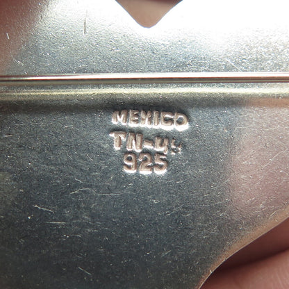 925 Sterling Silver Vintage Mexico Heart Pin Brooch