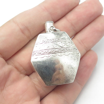 BOMA 925 Sterling Silver Vintage Engraved Perfume Bottle