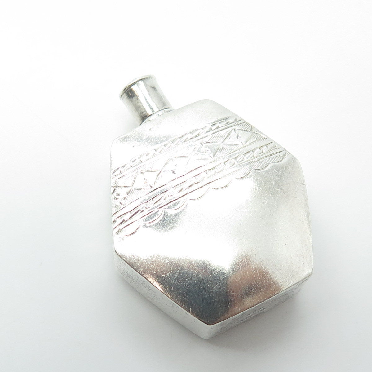 BOMA 925 Sterling Silver Vintage Engraved Perfume Bottle