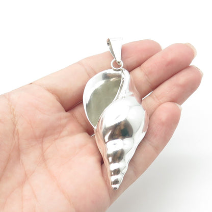 925 Sterling Silver Vintage Mexico Seashell Pendant
