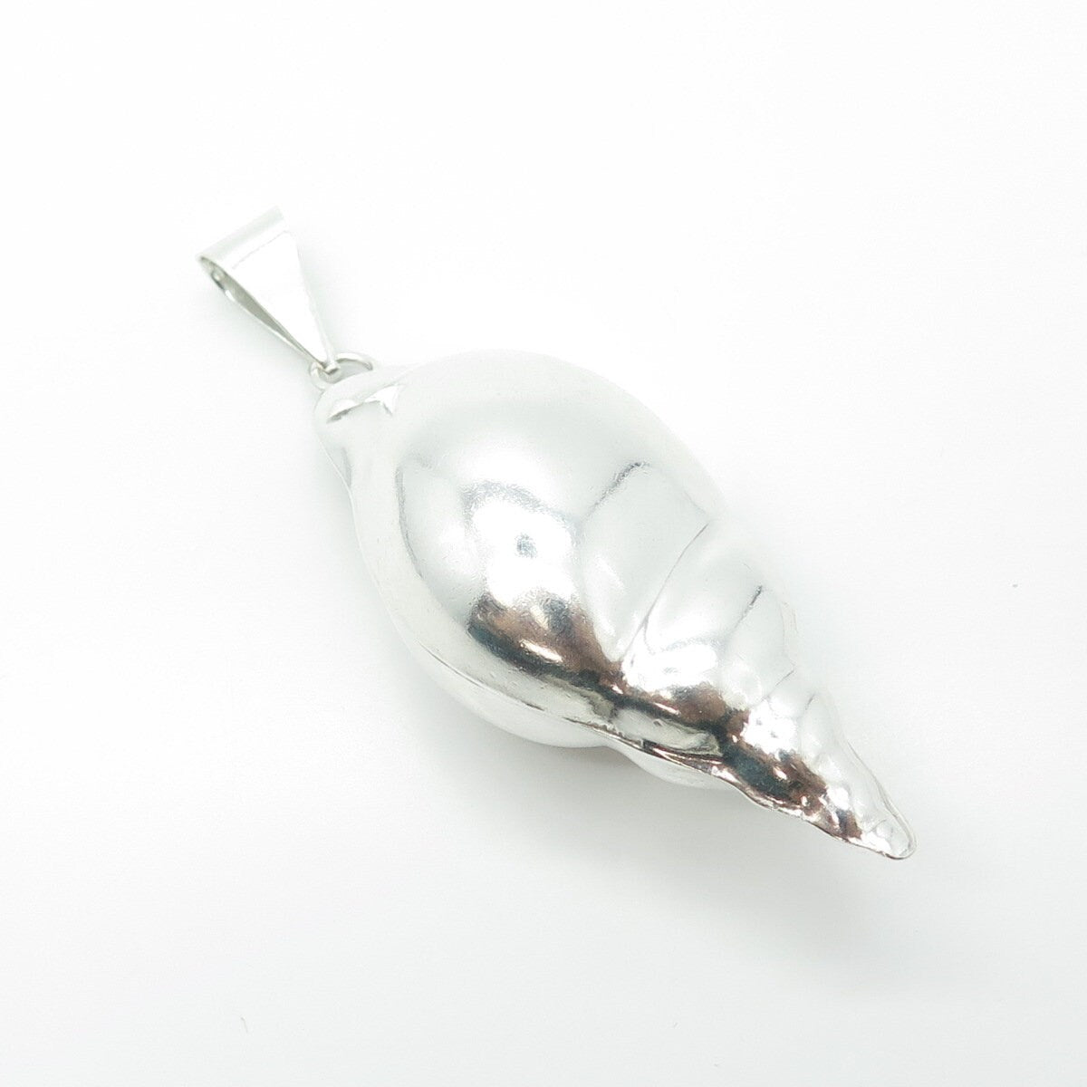 925 Sterling Silver Vintage Mexico Seashell Pendant