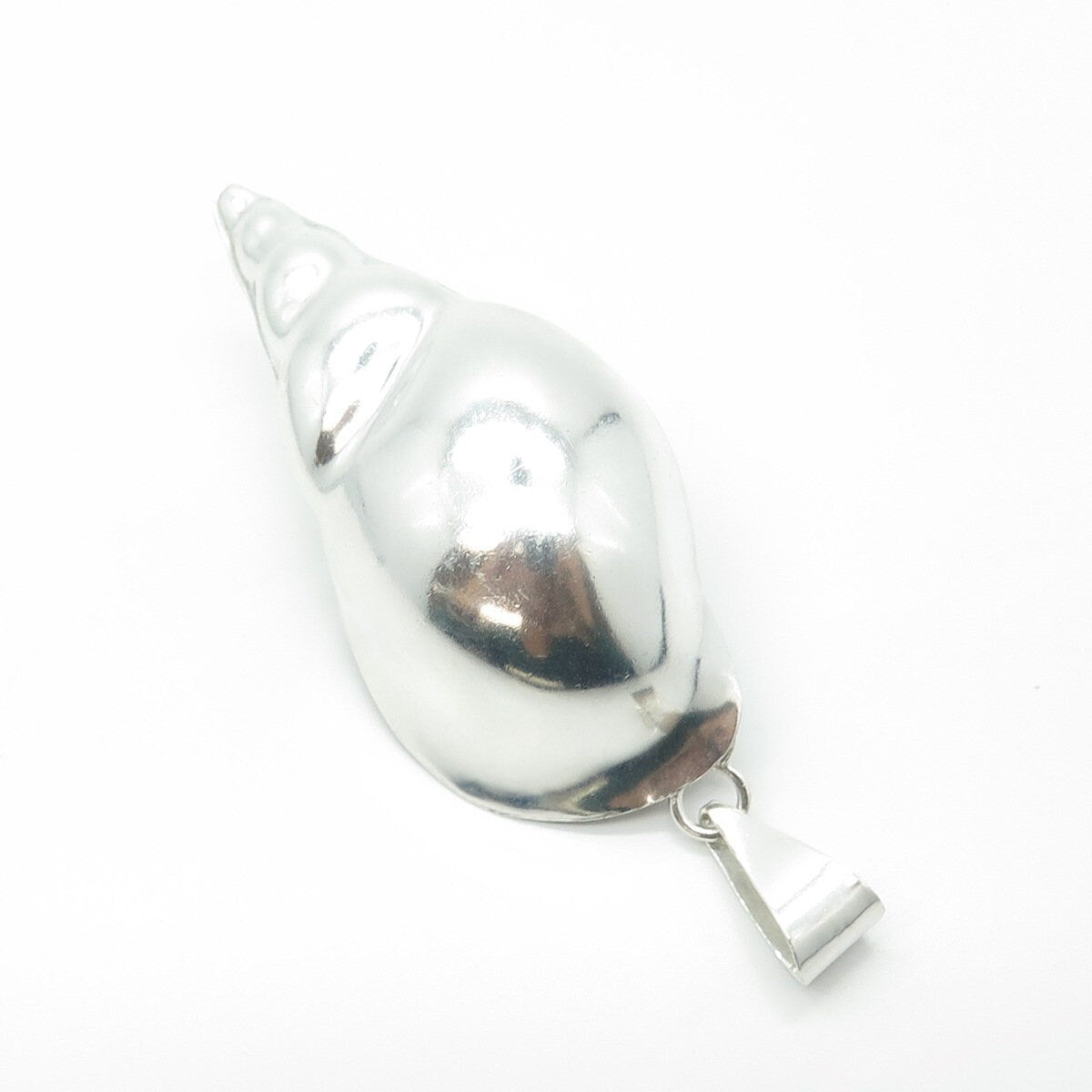 925 Sterling Silver Vintage Mexico Seashell Pendant