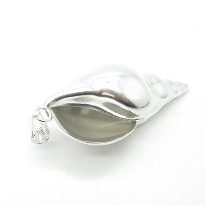 925 Sterling Silver Vintage Mexico Seashell Pendant