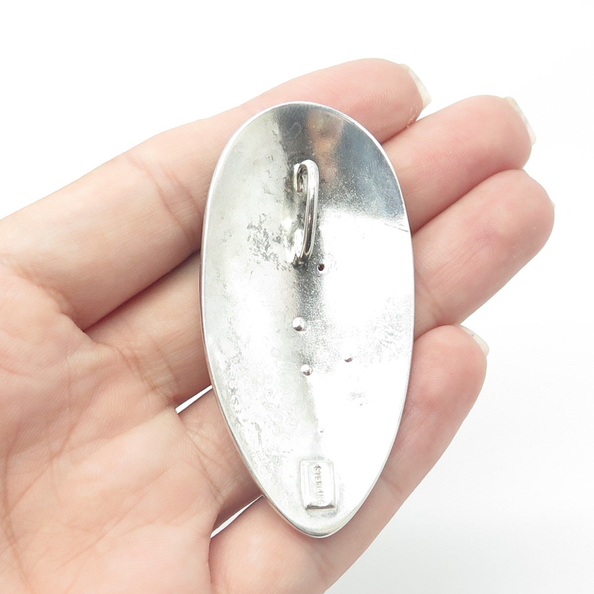 MARGO 925 Sterling Silver Vintage Modernist Mirage Pendant