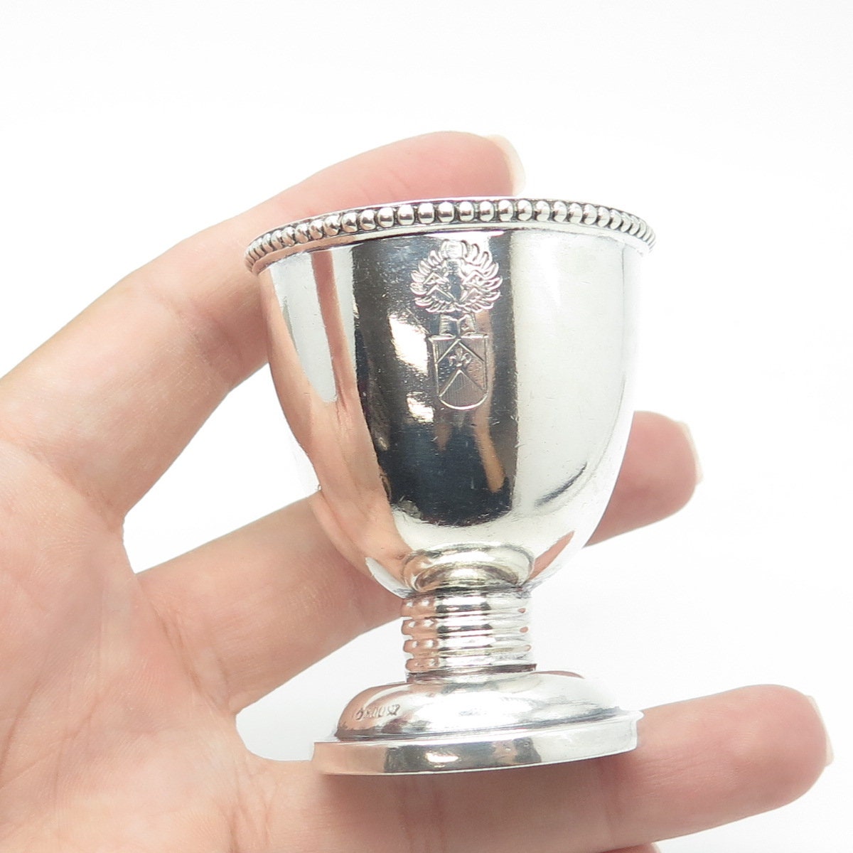 BRUCKMANN SOHNE 800 Silver Antique Victorian Germany Coat of Arms Cup