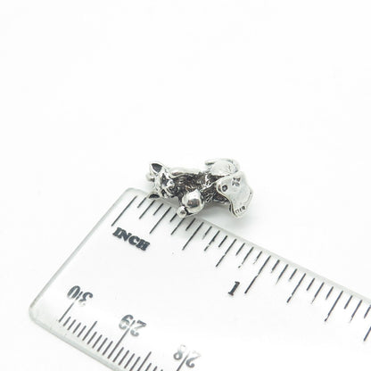 SUNWEST SILVER CO. Sterling Silver Vintage Southwestern Playing Dog Pendant