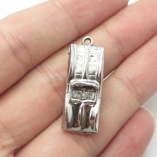 925 Sterling Silver Vintage Cabriolet Car Pendant