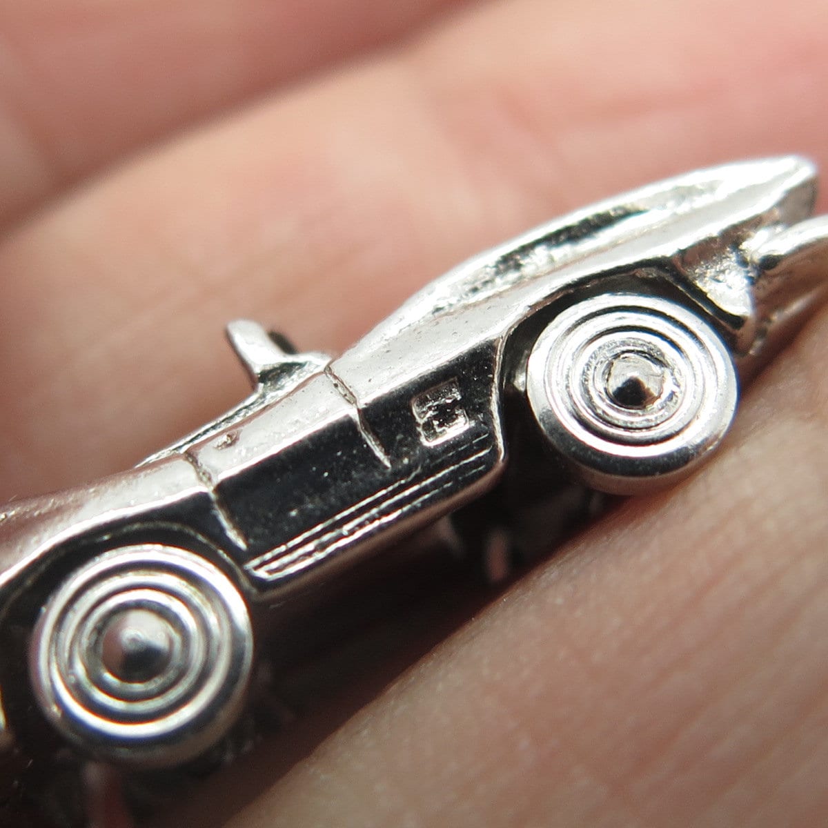 925 Sterling Silver Vintage Cabriolet Car Pendant
