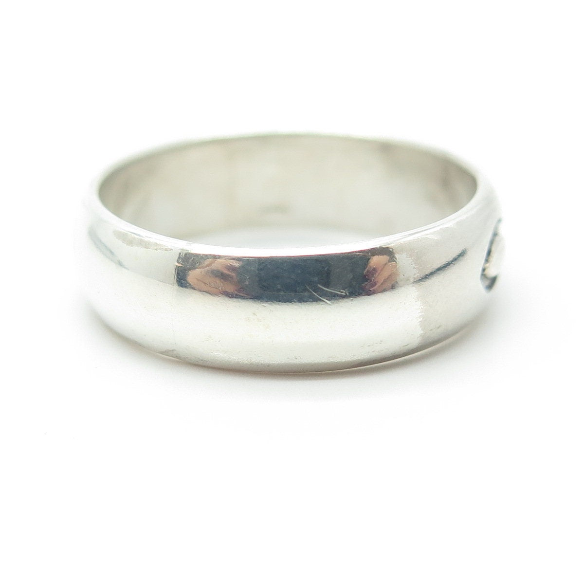925 Sterling Silver Vintage All Around Ichthys Religious Band Ring Size 10.25