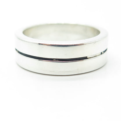 SILPADA 925 Sterling Silver Retired All Around Lined Ring Size 12.25