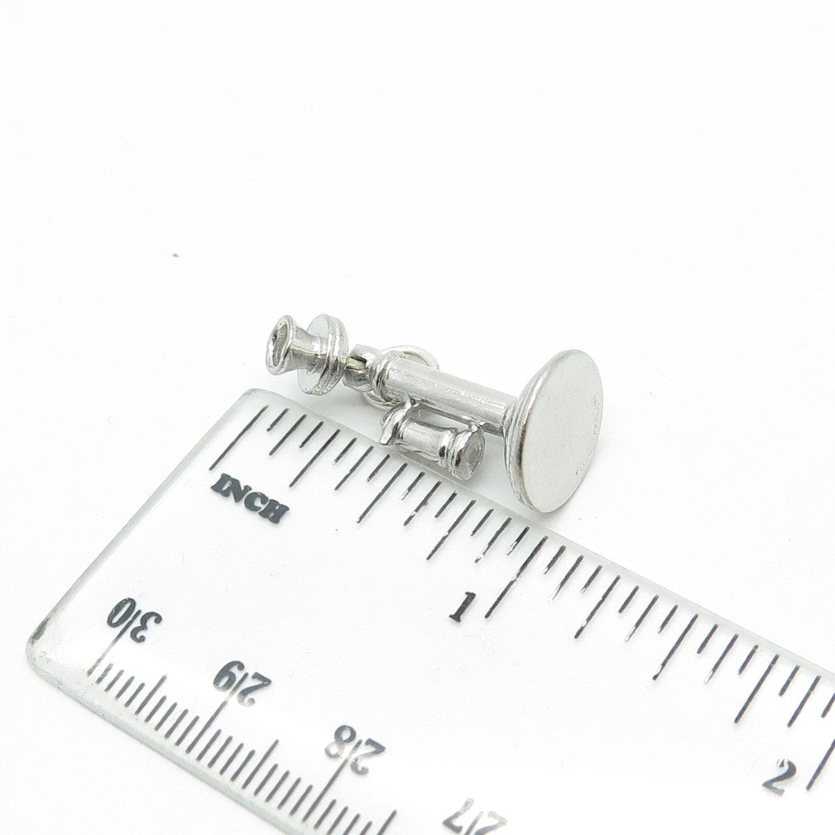 WELLS 925 Sterling Silver Antique Art Deco Candlestick Telephone Charm Pendant