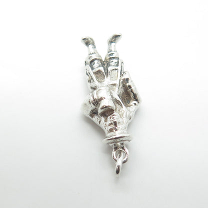 800 Silver Vintage KFK European King's Toast Charm Pendant