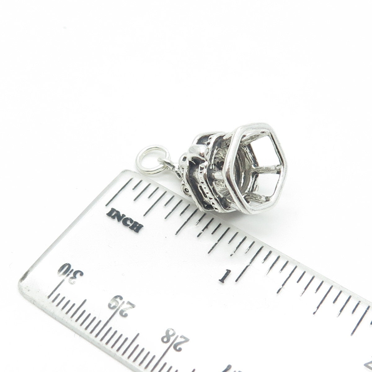 SUNWEST 925 Sterling Silver Vintage Thomas Point Lighthouse Charm Pendant