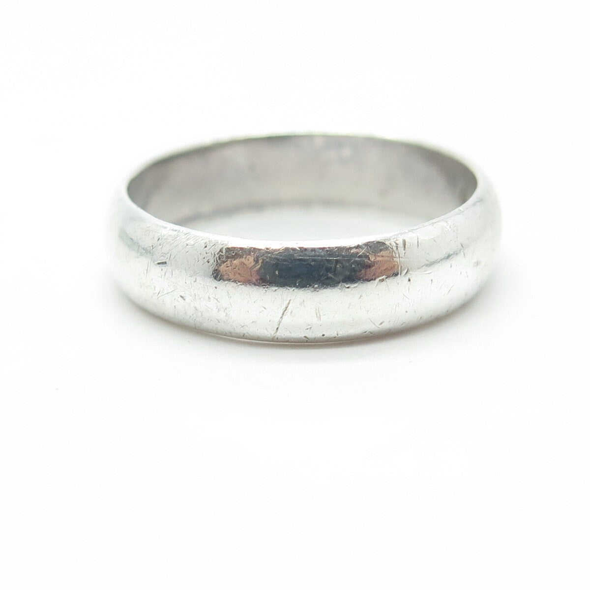BEE 925 Sterling Silver Vintage Classic Wedding Band Ring Size 8.75