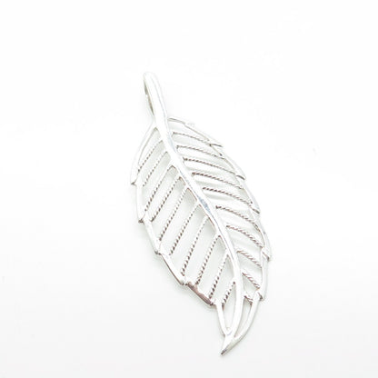 925 Sterling Silver Vintage Leaf Floral Pendant
