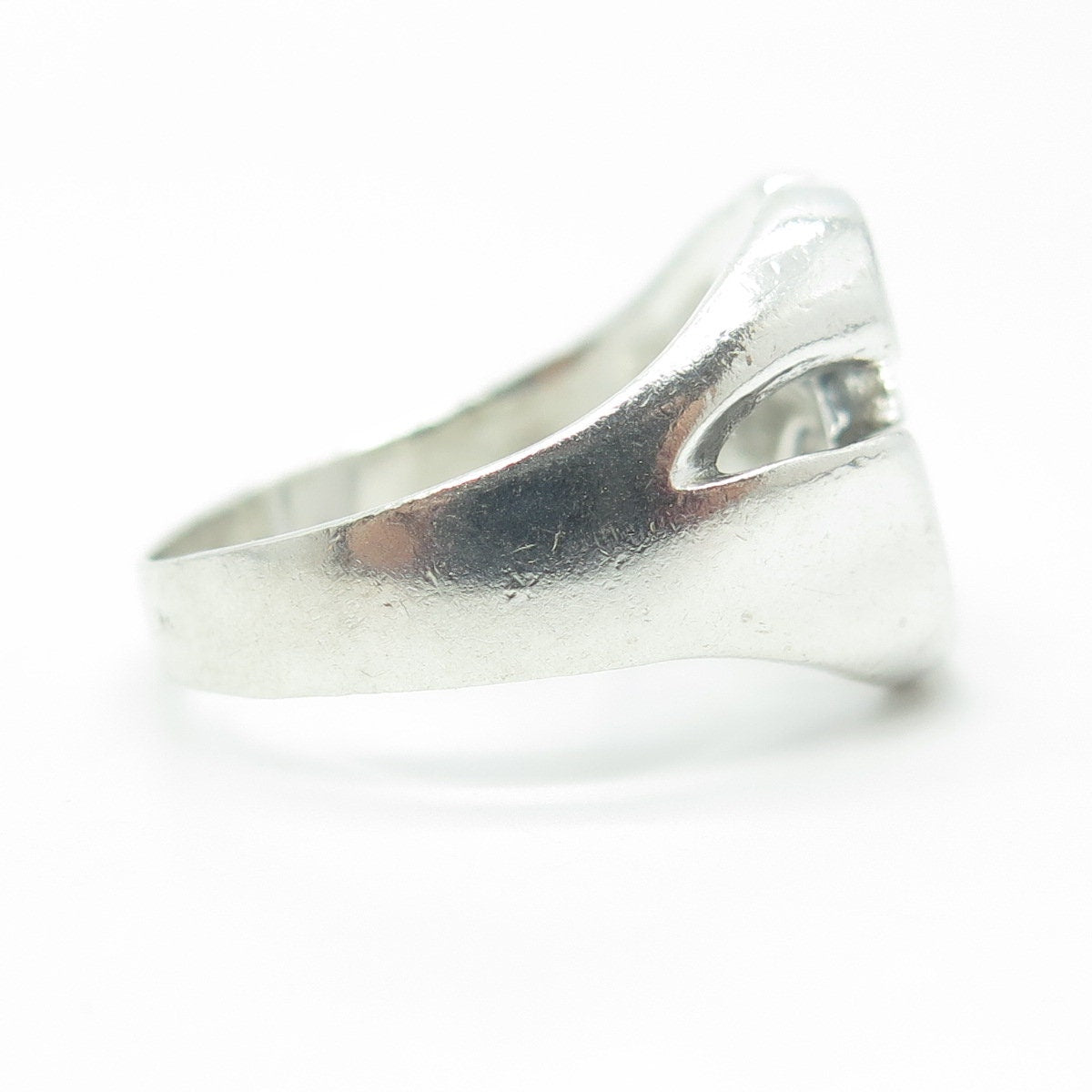 925 Sterling Silver Vintage Om Mantra Ring Size 11.5