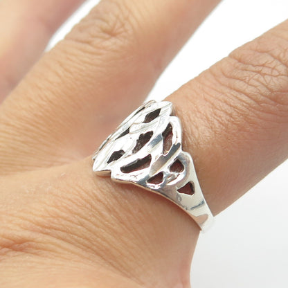 925 Sterling Silver Vintage Celtic Knot Ring Size 7