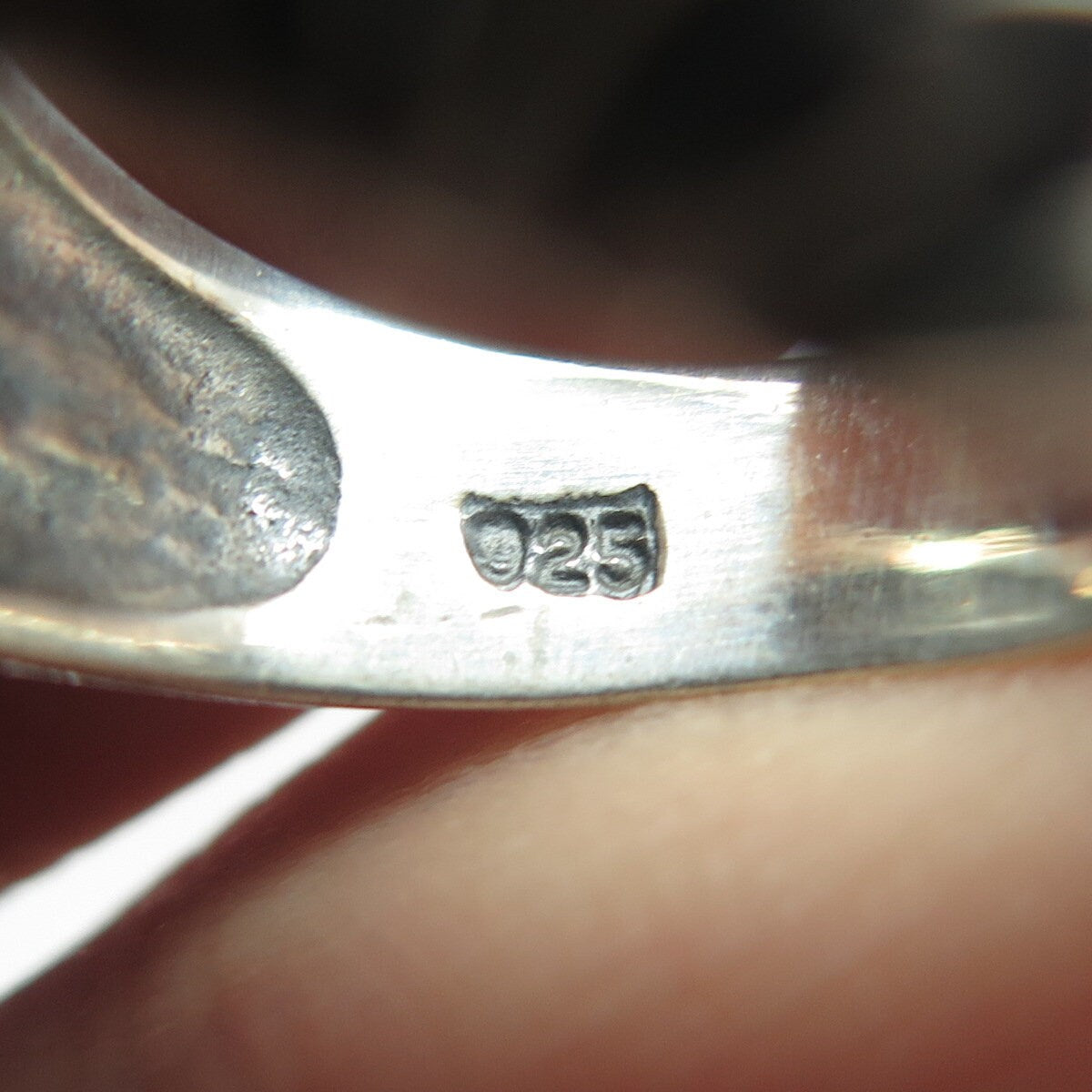 925 Sterling Silver Vintage Oxidized Wings Bypass Ring Size 6