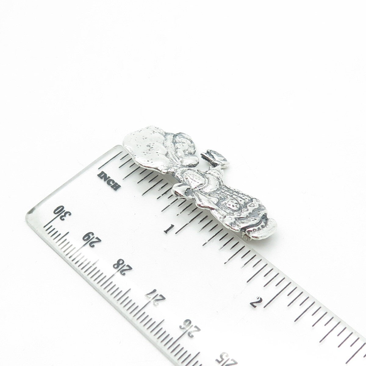 PRECIOUS MOMENTS Sterling Silver Vintage Collectable Baby Girl Butterfly Brooch