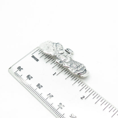 PRECIOUS MOMENTS Sterling Silver Vintage Collectable Baby Girl Butterfly Brooch