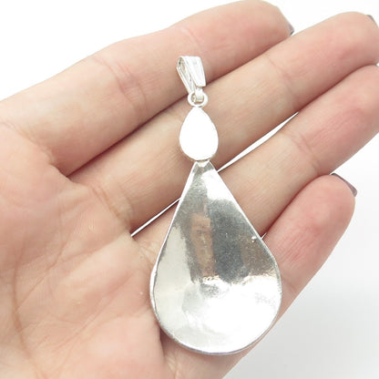 925 Sterling Silver Vintage Real Tourmaline Gemstone Ethnic Pendant