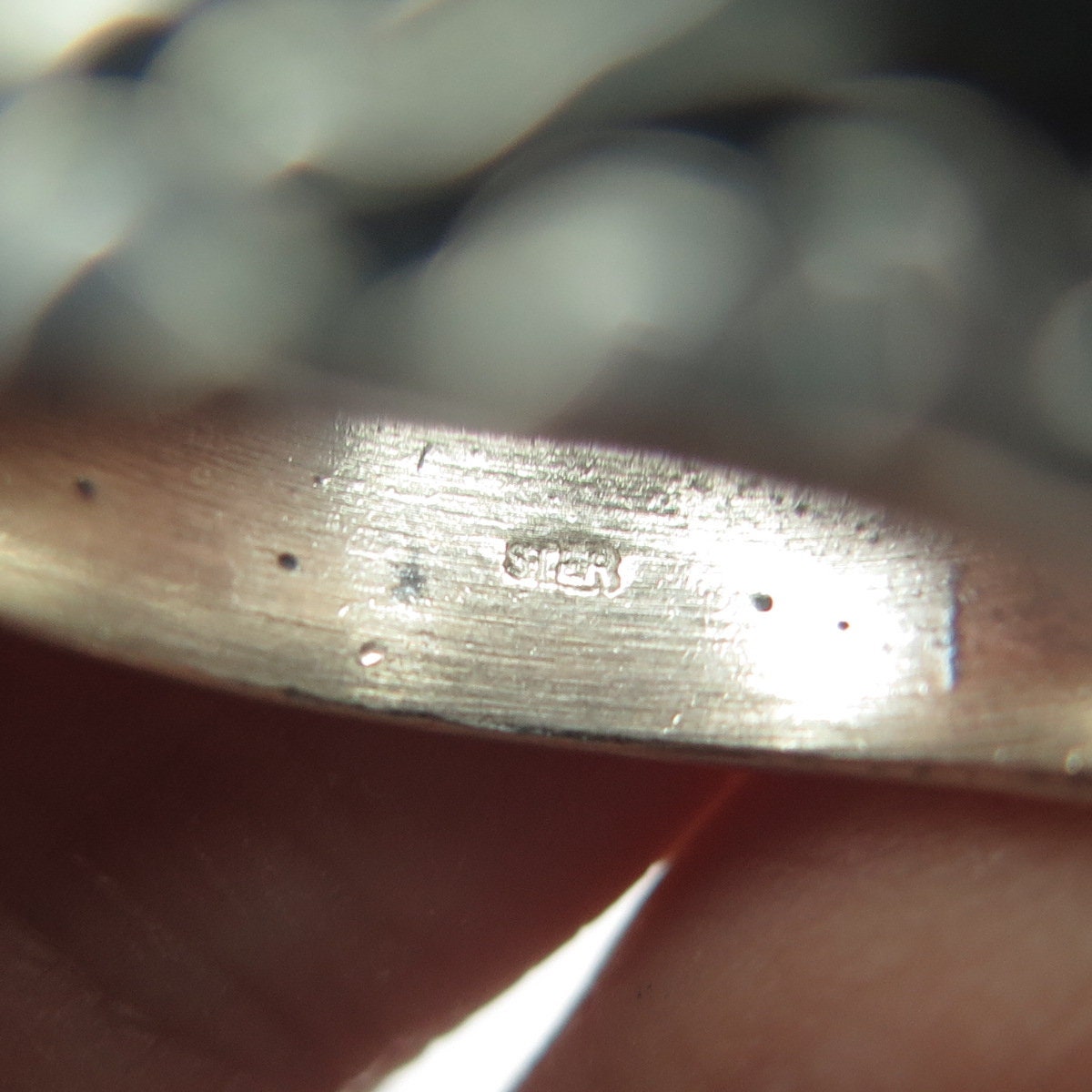 925 Sterling Silver Vintage Nugget Dinosaur Oxidized Band Ring Size 8.5