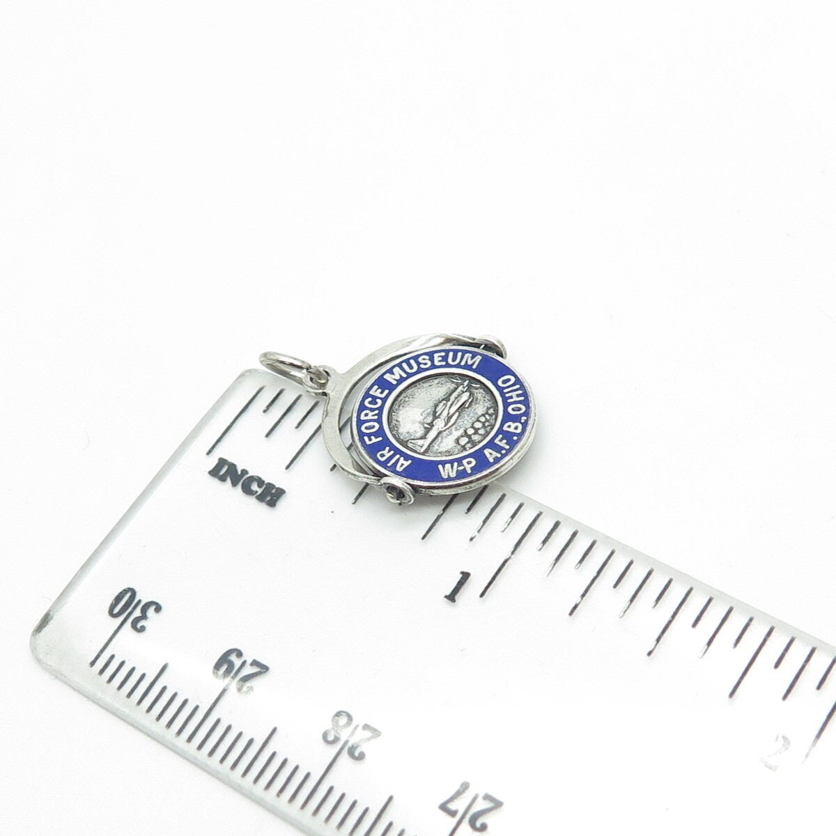 925 Sterling Silver Antique Enamel Air Force Museum Wright-Patterson AFB Pendant