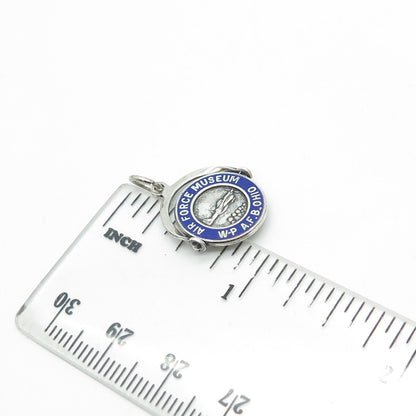 925 Sterling Silver Antique Enamel Air Force Museum Wright-Patterson AFB Pendant