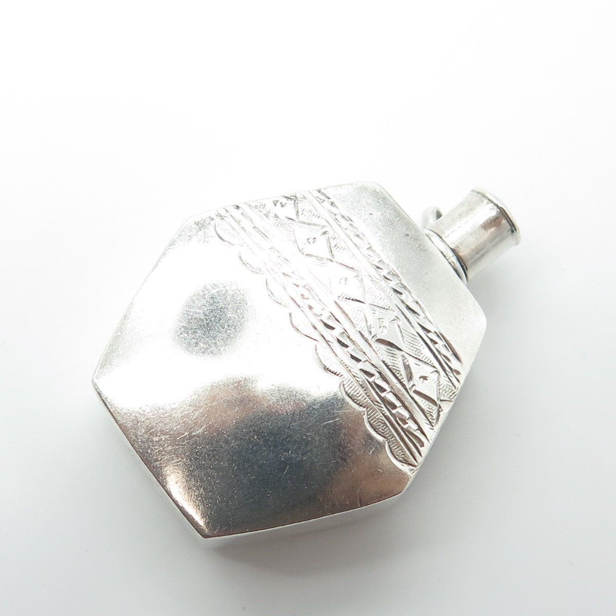 BOMA 925 Sterling Silver Vintage Engraved Perfume Bottle