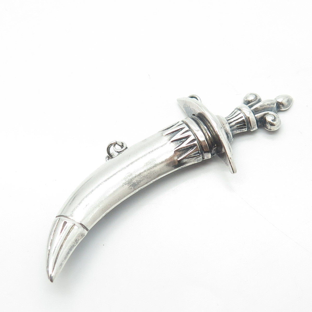 925 Sterling Silver Antique Art Deco Dagger / Knife Pin Brooch / Pendant