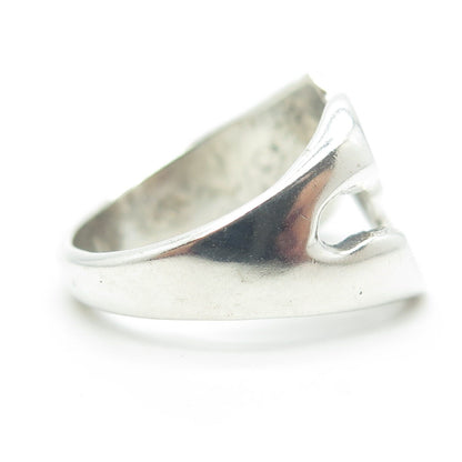 925 Sterling Silver Vintage Om Mantra Ring Size 8.5