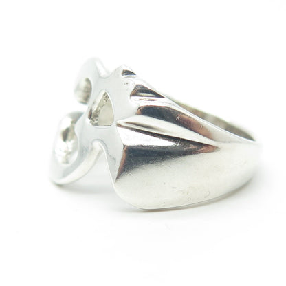 925 Sterling Silver Vintage Om Mantra Ring Size 8.5