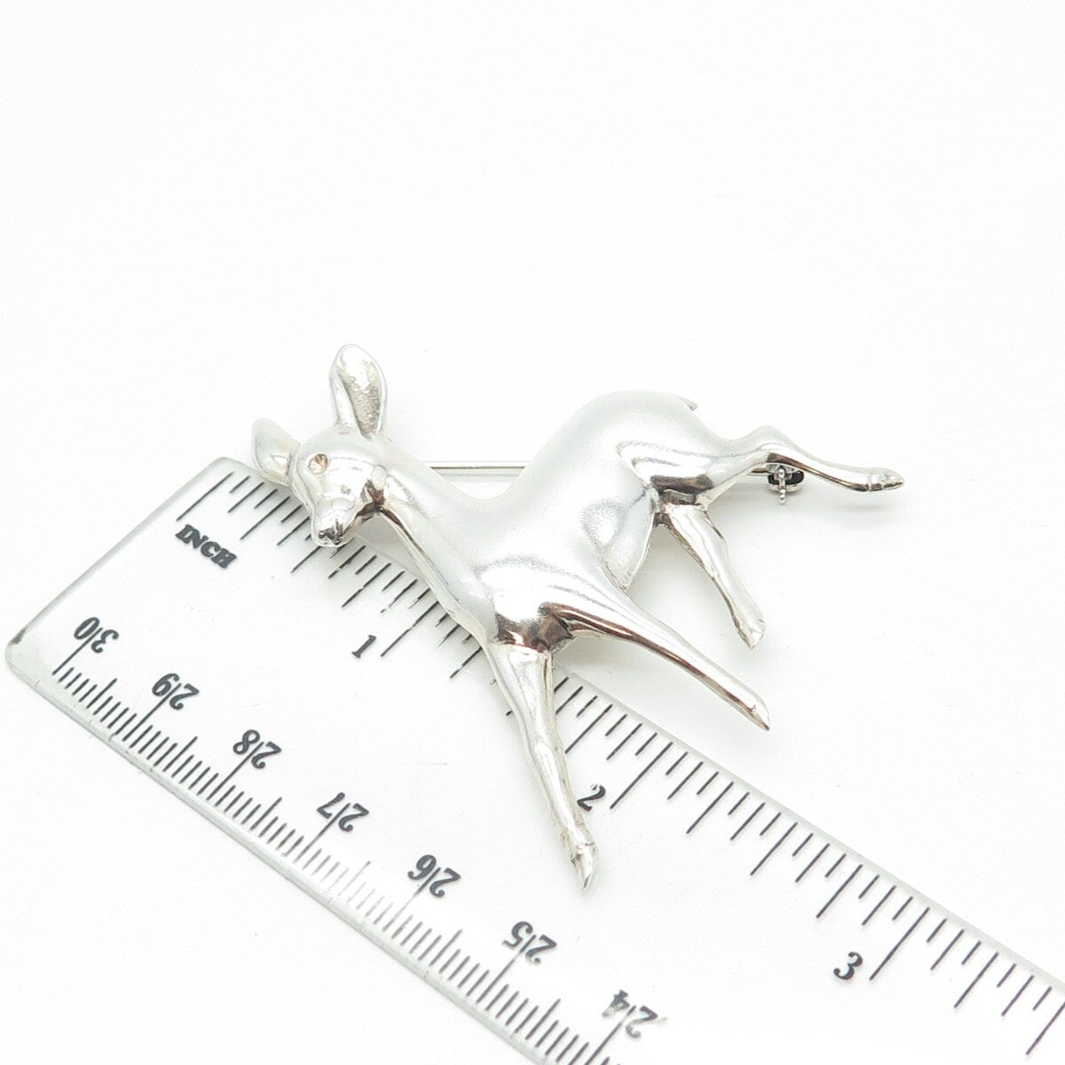 925 Sterling Silver Vintage Bambi Fawn Pin Brooch