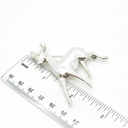 925 Sterling Silver Vintage Bambi Fawn Pin Brooch