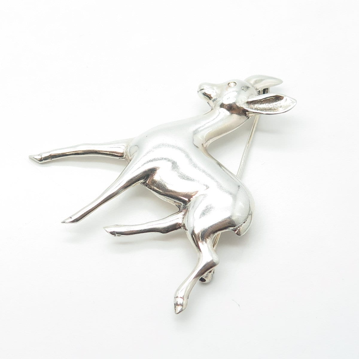 925 Sterling Silver Vintage Bambi Fawn Pin Brooch