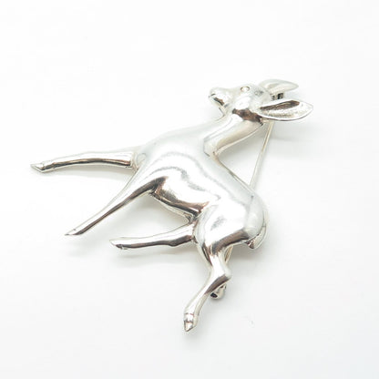 925 Sterling Silver Vintage Bambi Fawn Pin Brooch