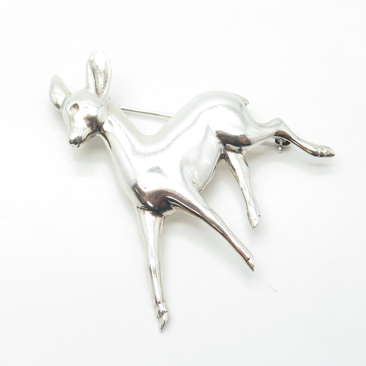 925 Sterling Silver Vintage Bambi Fawn Pin Brooch