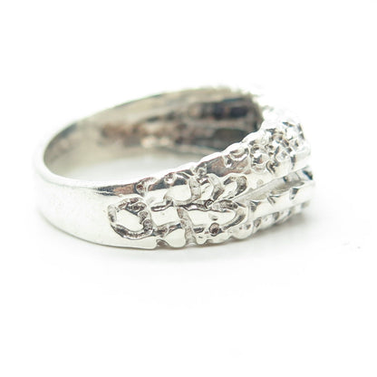 925 Sterling Silver Vintage Dollar Sign Ring Size 9.75