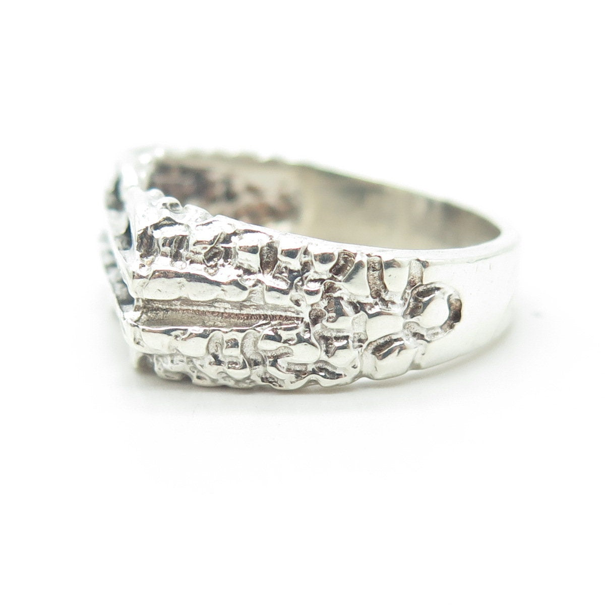 925 Sterling Silver Vintage Dollar Sign Ring Size 9.75