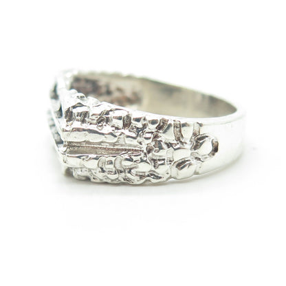 925 Sterling Silver Vintage Dollar Sign Ring Size 9.75