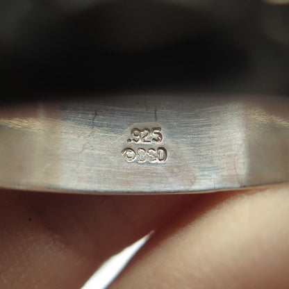 925 Sterling Silver Vintage All Around Ichthys Religious Band Ring Size 10.25