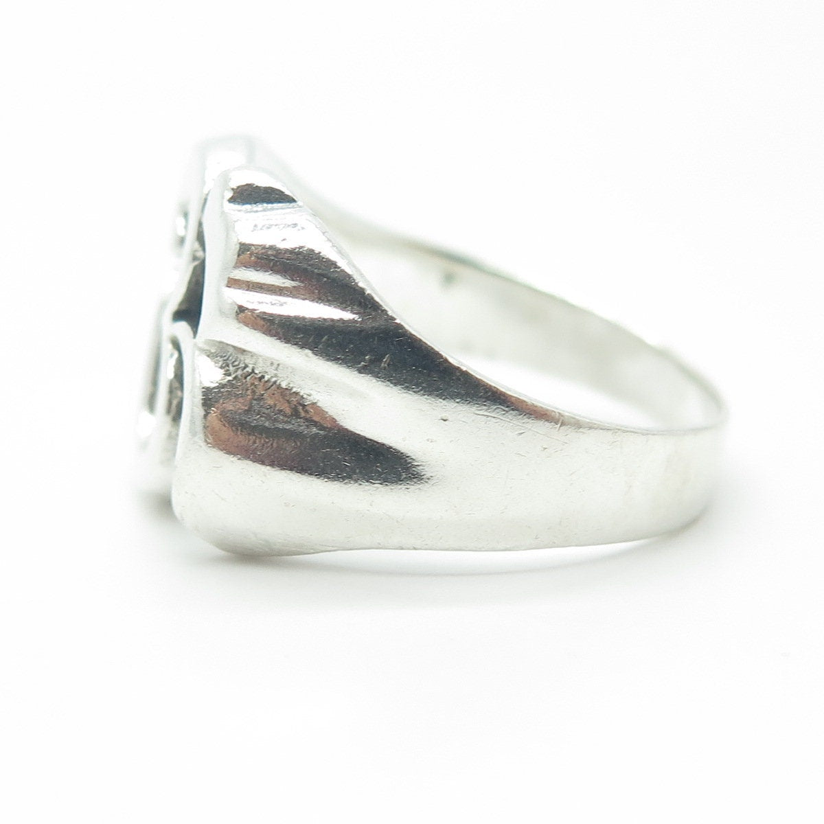 925 Sterling Silver Vintage Om Mantra Ring Size 11.5