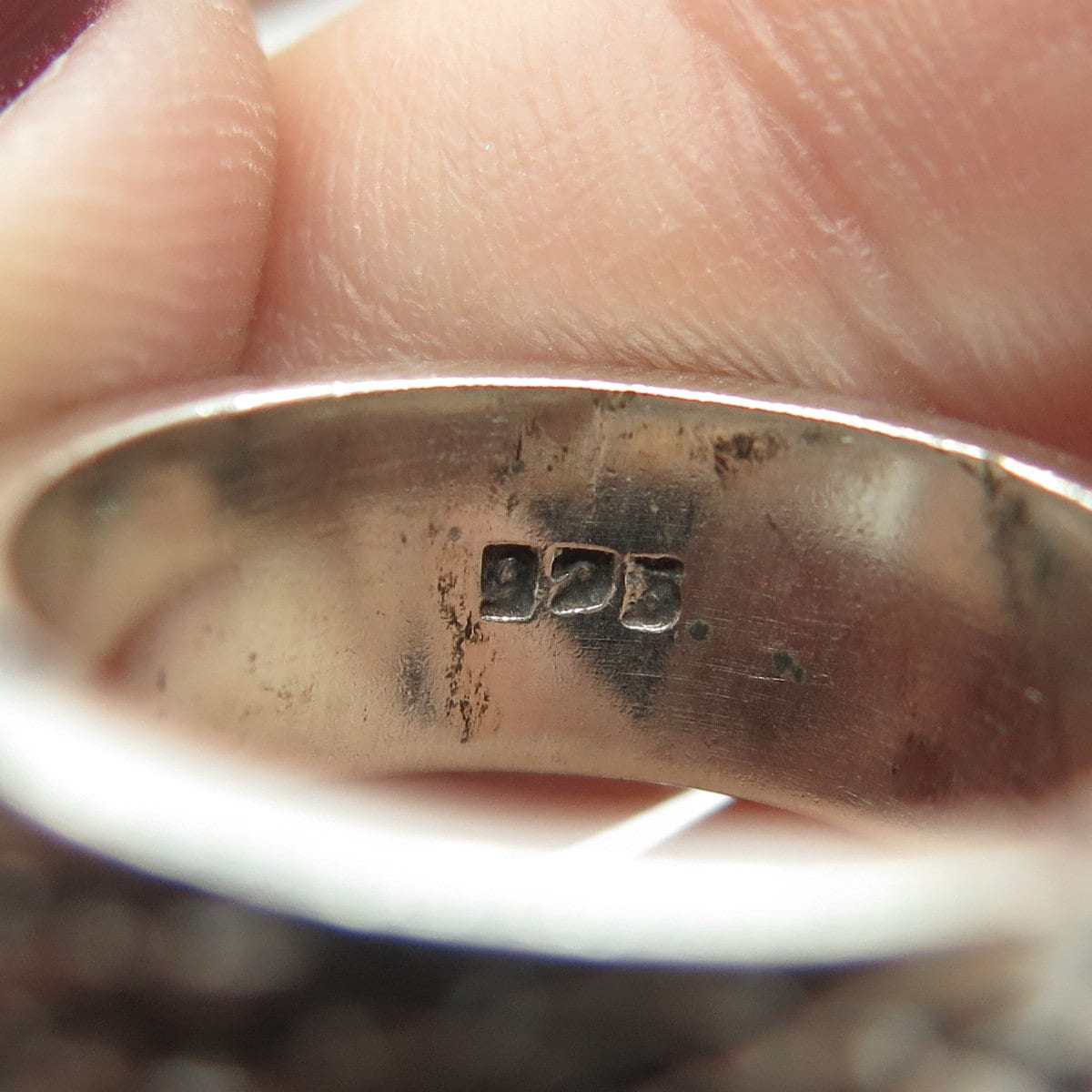 925 Sterling Silver Vintage Mesh Band Ring Size 6.25