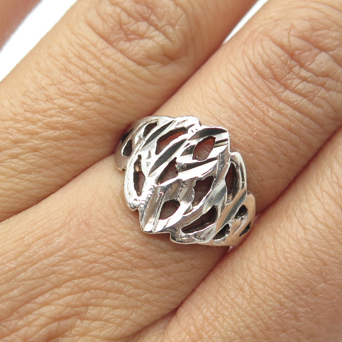 925 Sterling Silver Vintage Celtic Knot Ring Size 7