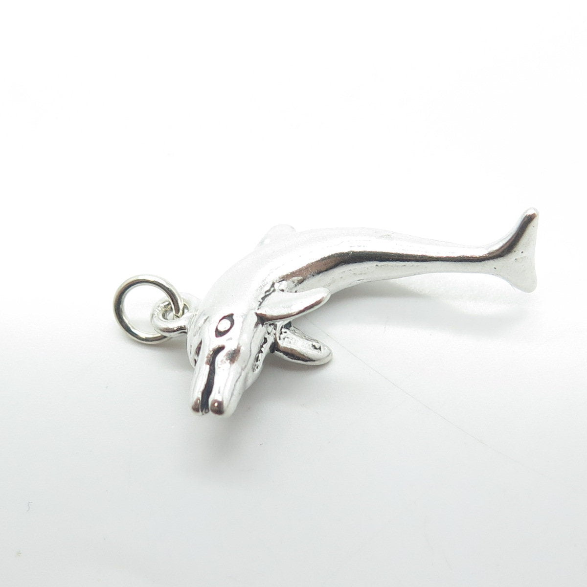 925 Sterling Silver Vintage Friendly Dolphin Charm Pendant