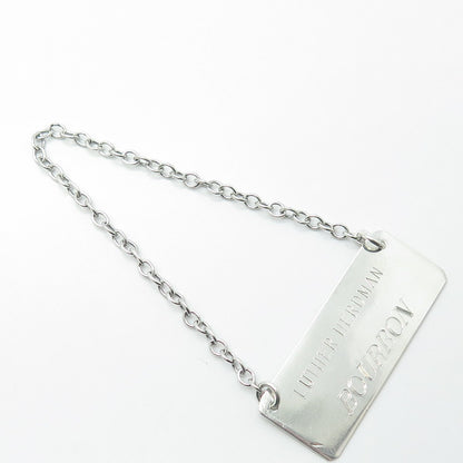 LEONORE DOSKOW 925 Sterling Silver Vintage "Luther Herdman Bourbon" Bottle Tag
