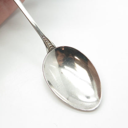 FRITZ REU & CO. 800 Silver Vintage Enamel Frankfurt Germany Coffee Spoon