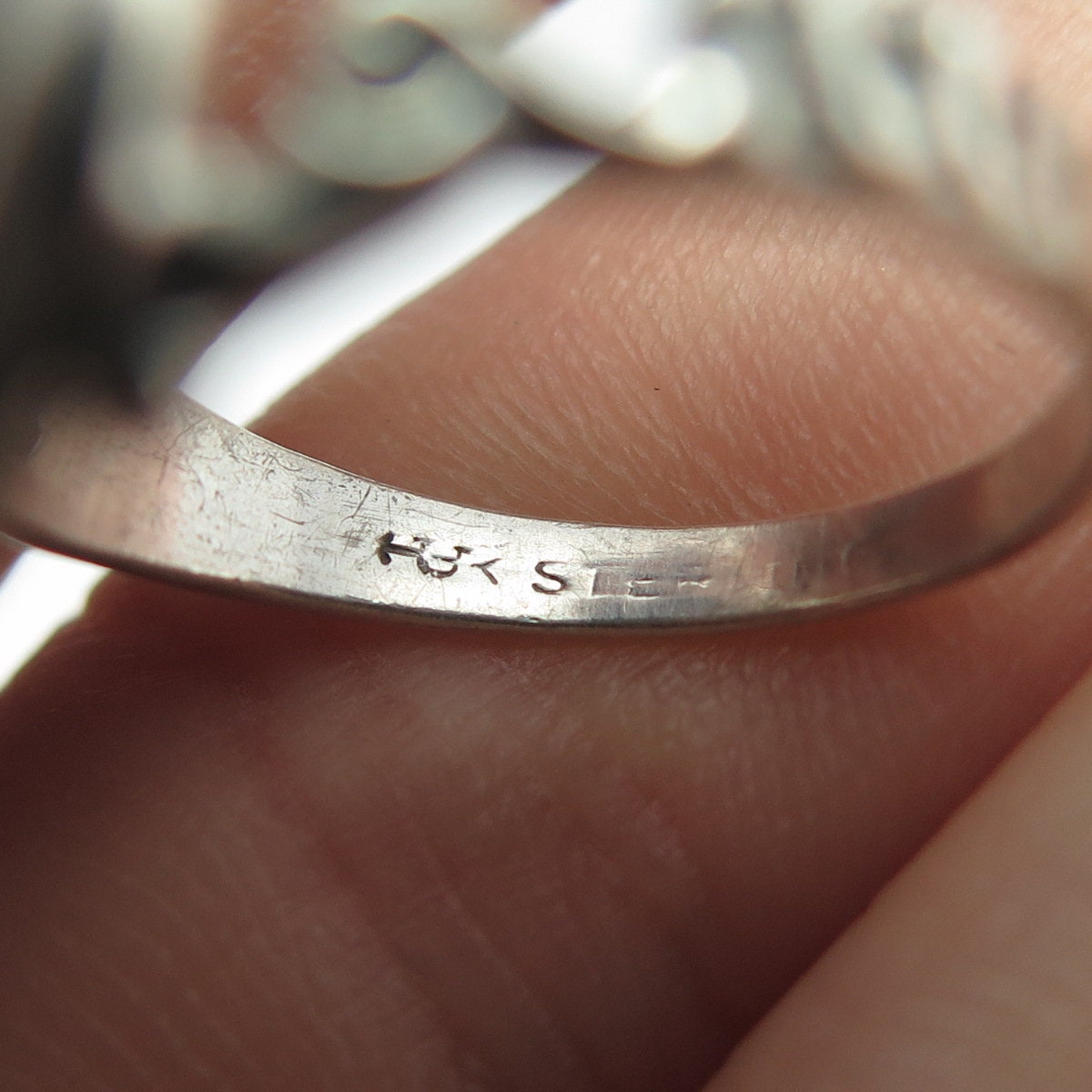 UNCAS 925 Sterling Silver Antique Art Deco Real Marcasite Heart Ring Size 5.75