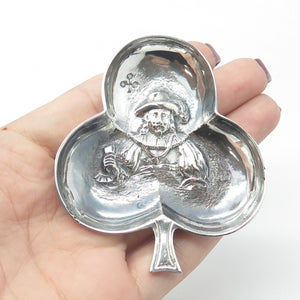B.W. van ELDIK 833 Silver Antique '32 Netherlands Jack Clubs Playing Cards Bowl