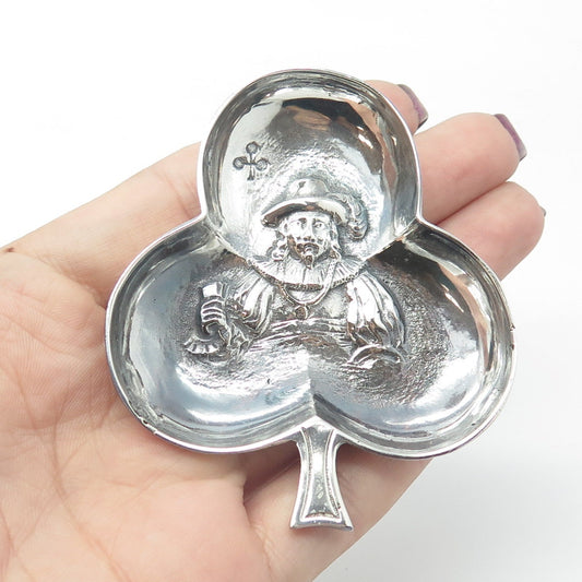 B.W. van ELDIK 833 Silver Antique '32 Netherlands Jack Clubs Playing Cards Bowl
